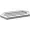 Ekena Millwork Half Round Surface Mount PVC Gable Vent w/ 2"W x 1-1/2"P Brickmould Frame, 24"W x 12"H GVPHR24X1202SN - alternate 2